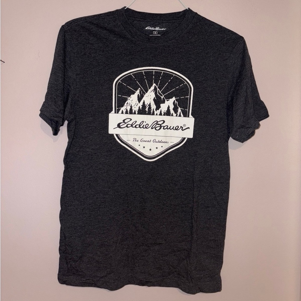 Eddie Bauer Men's Charcoal Graphic Tee